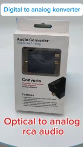 Converter Optical to AV RCA BT 5.0 Wireless Digital Audio ke Analog Audio