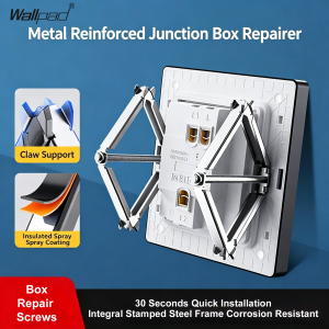 86 Type Wall Junction Box Repairer Wall Mount Socket Cassette Fixing Metal Screws Plug Old Damaged Electrical Box Replacement