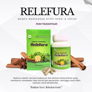 Kapsul Relefura Bpom | Ampuh Menyembuhkan Reumatik Kolesterol Asam Urat | Relefura Original 100%