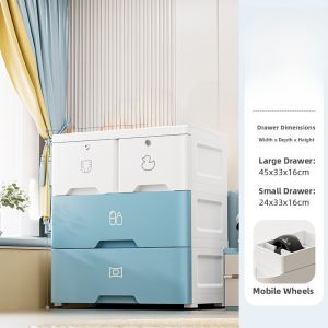 Thickened Plastic Drawer Type Baby Closet Childrens Clothing Storage Cabinet Home Use Snack Organizer Simple Modern Style