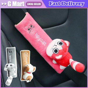 Cartoon Car Seat Belt Cover Universal Auto Seat Belt Shoulder Pad Cushion Protector Safety Protection Warm Flannel Interior Seat Seat Belt Cover Detachable Animal Doll Adorable Cartoon Style Car Seat Belt Cover Universal Auto Seat Belt Shoulder Pad