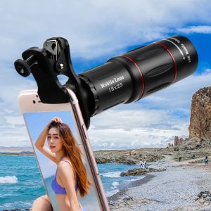 【Fast Delivery】APEXEL Universal 18x25 Monocular Zoom HD Cell Phone Lens Universal 18X Optical Zoom Lens with tripod