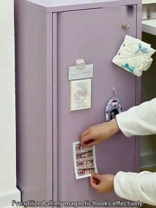 Iron Art Storage Cabinet Cream Style Dopamine Home Use Modern Single-Door Cabinet for Living Room Bedroom and Balcony