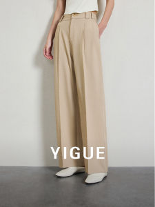 Yigue Casual Pants Womens Spring New Loose Straight Leg Trousers Fashionable Long Pants Commute Style Simple Design