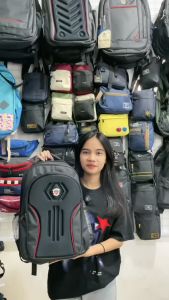 Tas Ransel Laptop Backpack Pria Wanita Tas Punggung Multifungsi Model Embos - PG 32