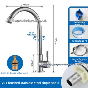 Solid Copper Hot and Cold Water Kitchen Faucet