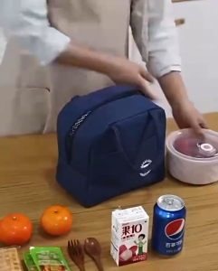 Insulation HOT-COLD Lunch Bag Canvas Bag Aluminum Film Student Lunch Box