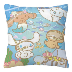 Sanrio | Sanrio Cinnamoroll Hoạt Hình Vỏ Gối Nông Trang Trang Trí 16x16 18x18 20x20 24x24 Inch Polyester Vỏ Gối Cho Ghế Sofa Trang Trí