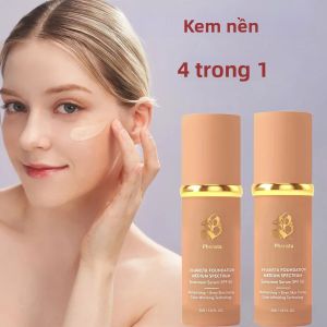 Kem Nền 4 Trong 1 SPF 50+ Kem Che Khuyết Điểm Dạng Lỏng Che Phủ Toàn Diện Lâu Trôi Không Thấm Nước Kem Che Khuyết Điểm Quầng Thâm Trang Điểm Chuyên Nghiệp Cho Khuôn Mặt