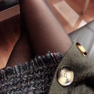 Manzi Mancel 40D Ultra-Fine Mesh Silm Pantyhose Slim Looking Stockings Black Silk Womens Spring and Autumn Anti-off Silk Socks