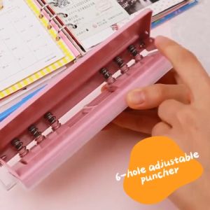 ProPRINTZ - Adjustable 6 Hole Desktop Hole Punch /Puncher for DIY Binder Planner A4 A5 A6 A7 B7