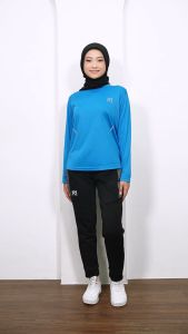 Armisth - Kaos Olahraga Dry fit Wanita Lengan Panjang Shafira Baju Running Yoga Gym Senam Muslimah