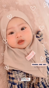 BEBICA Kaona Hijab Bayi Hijab Anak Premium Kerudung Anak Jilbab Anak Lucu 0 - 9 Tahun