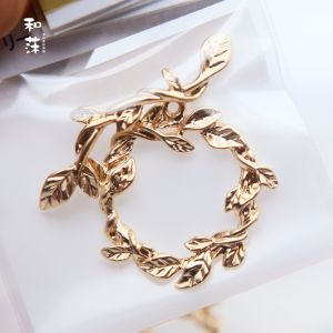 Design 3 มิติ OT สล็อตแบบ DIY สำหรับเครื่องประดับ ใบไม้ สายพัน วินเทจ โลหะผสม ทองแดง ทองแดงเคลือบเงิน ทองคำเคลือบเงิน ใหม่