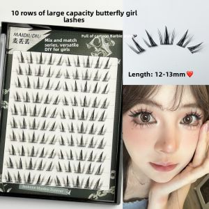MAIDIUDIU | Natural Butterfly Girl Fake Eyelashes No Glue Required Waterproof Sweatproof Easy To Use Thickened Asian Beauty Cartoon Mascara