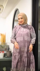 Gamis Terbaru Bahan Armani Silk & Desain Motif