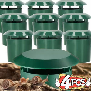 กรงดักหอยทาก4ชิ้นกรงดักหอยทากใช้ซ้ำได้เครื่องมือกล่องป้องกันแมลงศัตรูพืชในฟาร์มเครื่องมือป้องกันสวนอุปกรณ์ตกแต่งสวน