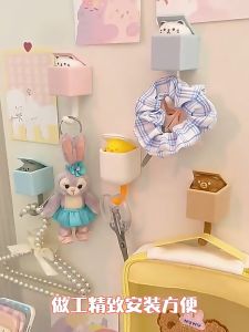 Pop Up Hook Door Wardrobe Toilet Storage Creative Self Adhesive Hook Without Drilling Key Hanger Kunci Hook Cute No-Trace Wall Hook