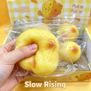 Potato Shaped Silicone Toy Decoration Squeezable Slow Rebound Soft Stress Relief Ornament with Mud Texture for Desktop Handmade