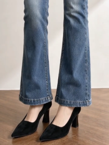 New Suede Block Heels for Women Versatile Daily Pumps for Etiquette Events Student Office Commute