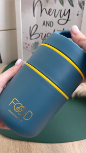 NUVOX 680ML Thermal Stainless Steel Lunch Box Set with Insulated Lunch Bag for School & Adults