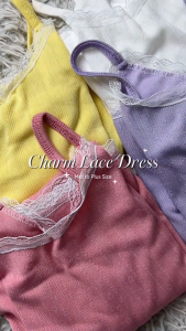 Stylesnap Charm Lace Pointelle Dress Mid to Plus Size - Dress Sleepwear