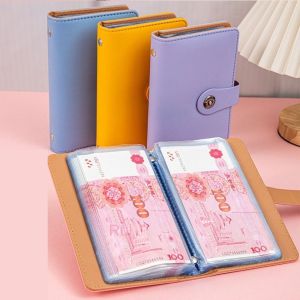 ROLL Save Money 100 Envelopes Money Saving Challeng PU Large Capacity Savings Challenges Sheets Funny Cartoon Budget Binder Lovers