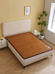 Double-Sided Folding Bamboo Mat 1.1 Square Meters 90 Centimeters for Students Dormitory Single Bed Straight Tube Design