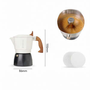 COFFEE PLUS | Double Valve Stovetop Espresso Maker Set