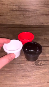2PCS Sauce Bowl Gravy Boats Round Melamine Black Mini Dipping Cup Seasoning Cup Restaurant Service Dipping Cup Tableware