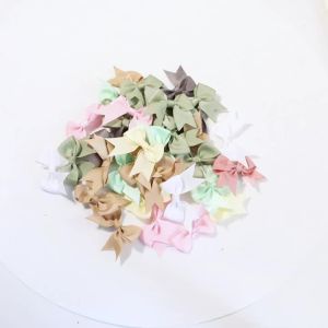 20pcs/lot Colorful Satin Ribbon Bowknot Small Bowknot Gift Bows For Crafts Garment Sewing DIY Hairclip Birthday Party Decoration
