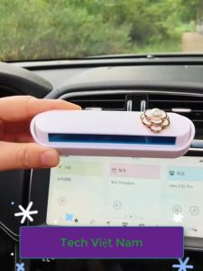 Bảng ghi số điện thoại gắn tablo xe hơi gắn icon hoa trà - Bảng Ghi Số Điện Thoại Khi Dừng Đỗ Xe - Phụ Kiện Trang Trí Ô Tô