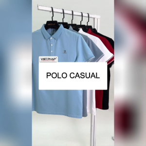 Áo Polo Nam VIỆT PHÁP Form Basic Chất liệu Cotton co giãn thấm hút mồ hồi tốt 68801
