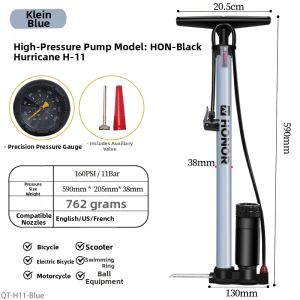 HONOR | Multifunctional High-Pressure Manual Inflator with Pressure Gauge