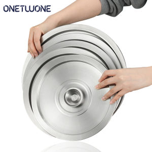 Onetwone 20/22/24cm cookware lid  pot cover wok cover woks lid flat pan cover stainless steel lid for bowls basins