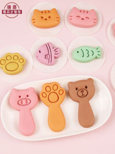 Cartoon Cat Fish Steamed Bun Shape Baking Molds Cookie Baking Utensils Cute Animal Flower Shaped Biscuit Dough Press Mold