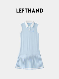 ชุดเดรสสั้นแขนกุดถักสีน้ำเงิน กระโปรงทรงเอ ชุดกีฬา แฟชั่นฤดูใบไม้ผลิและฤดูร้อน สำหรับผู้หญิง ชุดเดรสสั้นแขนกุดสีน้ำเงิน