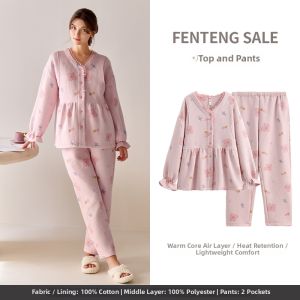 FENTENG | Antibacterial Thickened Nursing Sleepwear Cotton