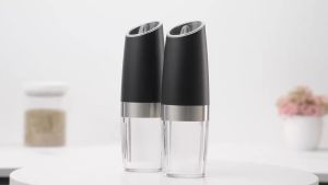 cliton | 1/2Pcs Electric Automatic Gravity-Sensing Salt And Pepper Grinder Set Adjustable Spice Mill Kitchen Tools for Cooking