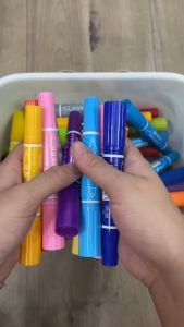 Bút lông dầu hai đầu 24 màu không thấm nước có thể viết vẽ trên mọi chất liệu