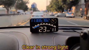 Car HUD Head-Up Display Universal GPS Speedometer GPS+OBD Smart Car HD LCD Display Dual System Smart Gauge Driving Stopwatch Speedometer Big Font Digital GPS Speedometer Universal For Cars Truck Buses Motorcycle Electric Vehicles
