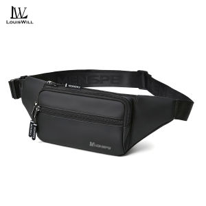 LouisWill Mens Waist Bag Casual Chest Bag Travel Bag Business Bag Phone Bag Waterproof Lightweight Bag Leisure Sport Street Bag