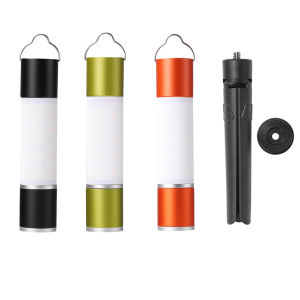 Outdoor LED Camping Lantern 1800mAh LED Camping Lantern USB Rechargeable Lantern Flashlight 6 Modes Stretchable with Tripod for Outdoor Hiking Riding
