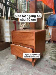 Tủ kệ thông minh 2 ngăn kéo có ngăn bí mật dùng nam châm khi mở
