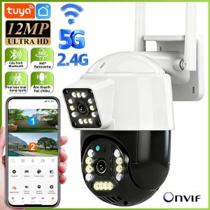 Camera An Ninh Ngoài Trời Tuya 12MP Dual Lens 5G Wifi PTZ Không Dây Chống Nước Với Tính Năng Theo Dõi Tự Động Và Giám Sát Video