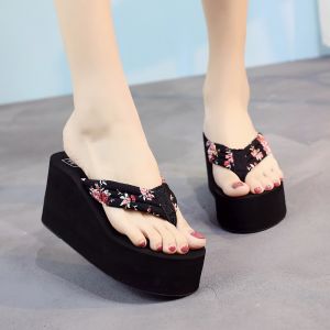 QIAOHUI | Platform Sandals Slip-resistant Flip Flops