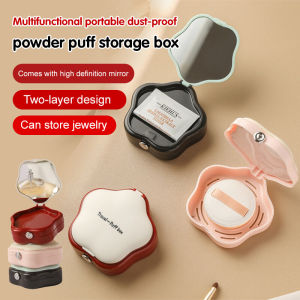 Portable Acrylic Powder Puff Organizer Dustproof Multifunctional Cosmetic Organizer Box