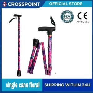 SILVER  Quad Cane STRAIGHT STYLE