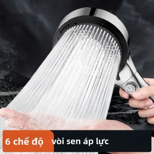 Đầu Vòi Hoa Sen Tăng Áp Đa Chức Năng Có Thể Điều Chỉnh Với 6 Chế Độ Bộ Vòi Sen Lượng Nước Lớn Với Bộ Lọc Khử Clo Cho Phòng Tắm Gia Đình