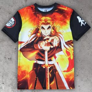 Bandai | Summer 2026 Ghost Sword Purgatory "Breath of Inflammation" Trend Theme 3D Printing Breathable T-shirt Adult Parents Top